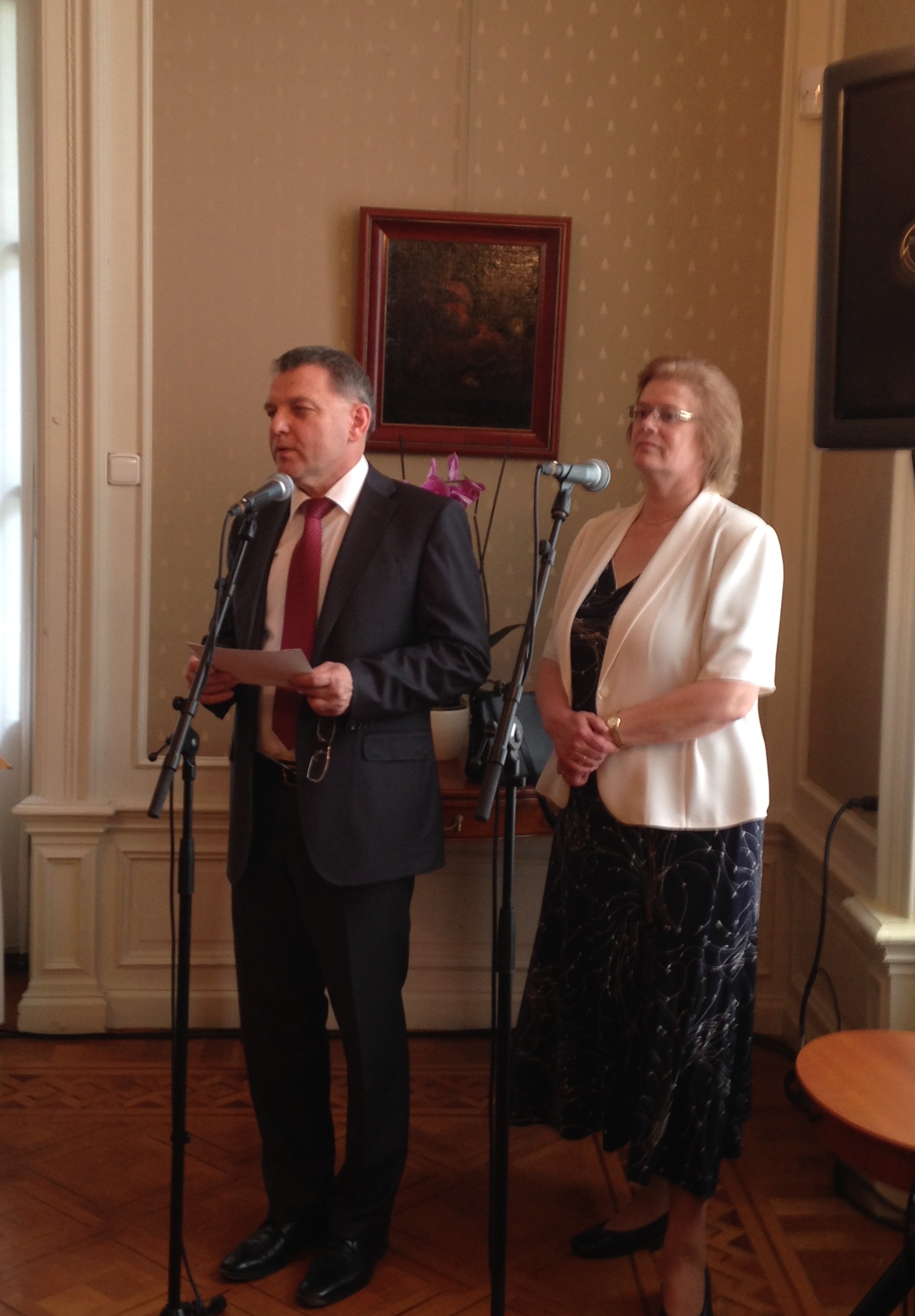 Speakers at the reception at the Czech Embassy