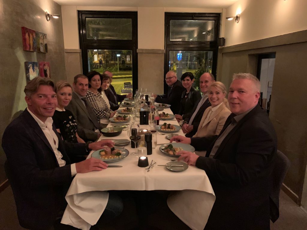 Members of the CDCC at dinner in Amsterdam