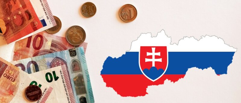 Euros and the Slovak map