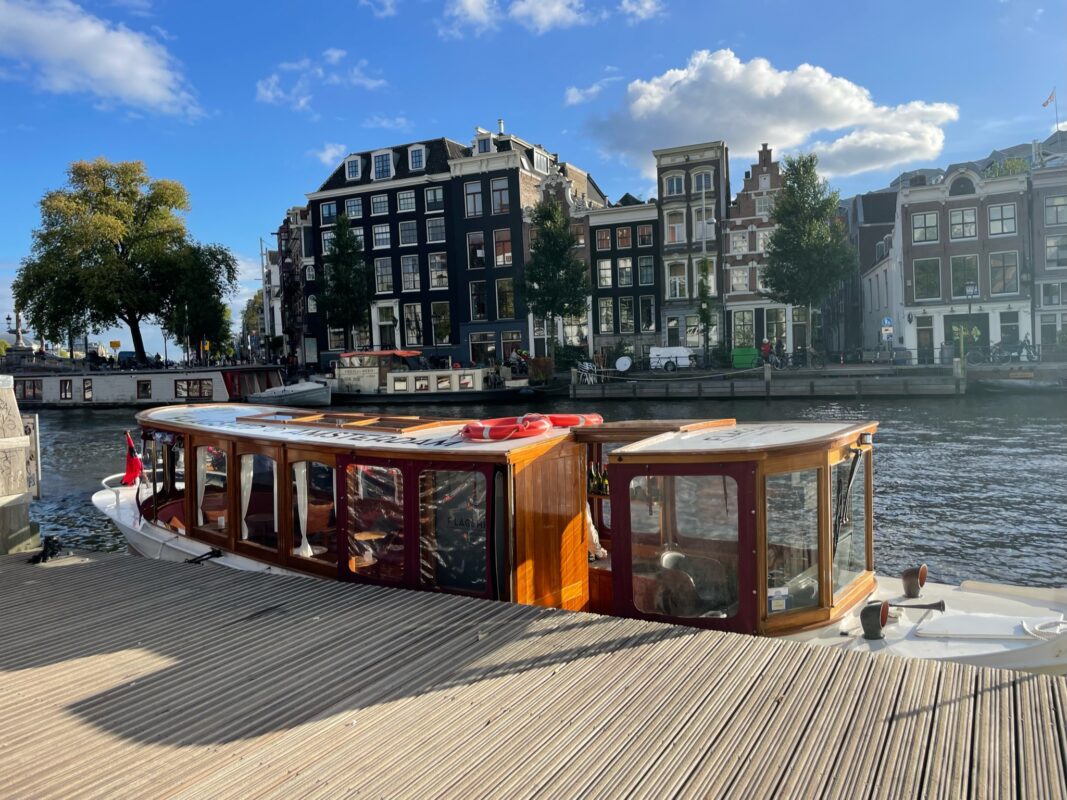 A boat in Amsterdam
